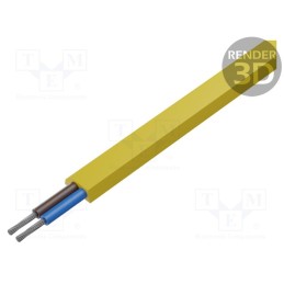 5 m x HELUKABEL - 80824 - Wire, 2x1.5mm2, ASI BUS,automatics, stranded, Cu, unshielded, EPDM