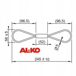 Emergency brake release cable for al ko 750kg trailers