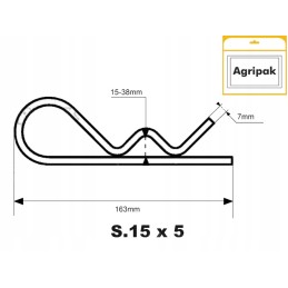 Pin pin oe7mm x 163mm