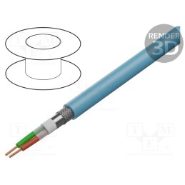 5 m x SIEMENS - 6XV1830-0EH10 - Wire, PROFIBUS, solid, Cu, PVC, violet, CPR: Eca, 100V, none