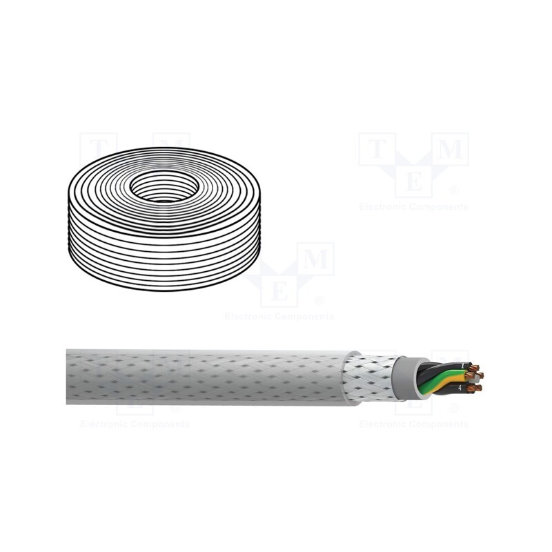 5 m x BELDEN - 5GCSY-KC50 - Wire, MACHFLEX 350SY, 5G1mm2, PVC, transparent, 300V,500V, 50m