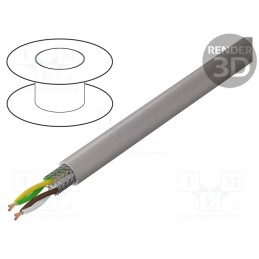 5 m x LAPP - 38602 - Wire, UNITRONIC® LiHCH (TP), 2x2x0.5mm2, LSZH, grey-beige, 60V