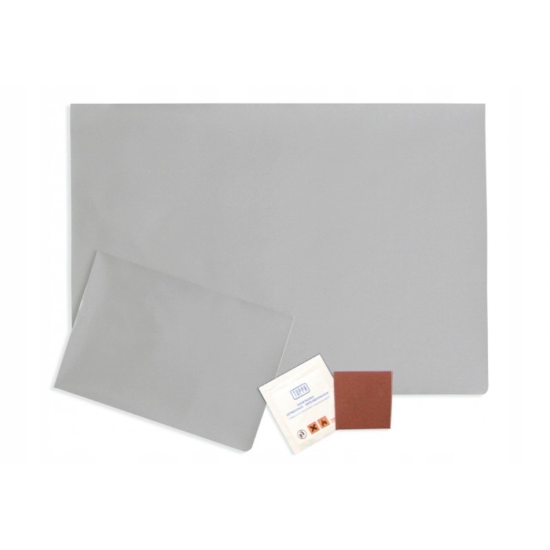 Summer tarpaulin repair kit 45x32cm silver