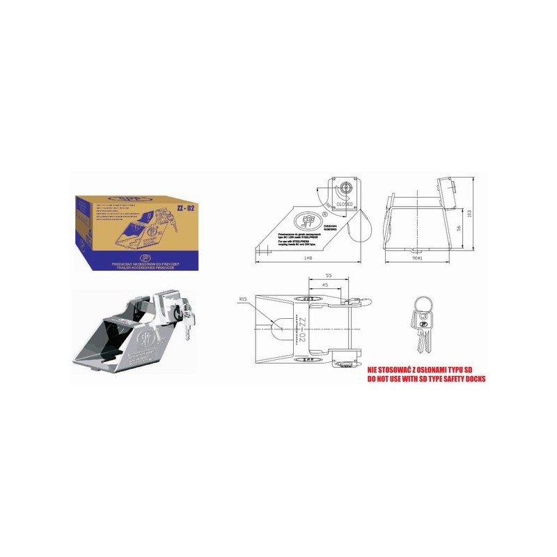 Securing the hook ball coupling