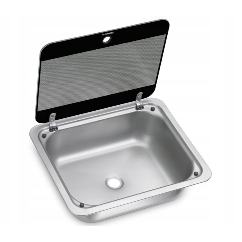 Sink with glass cover sng 4133 410x335mm dometic
