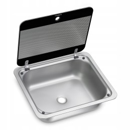 Sink with glass cover sng 4133 410x335mm dometic