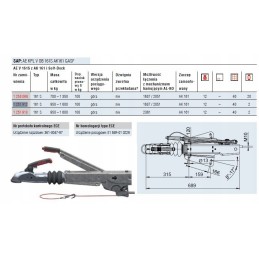 Alko overrun device for trailers 1600 kg