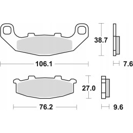 Trw brake pads kh141 organic kawasaki gpz500