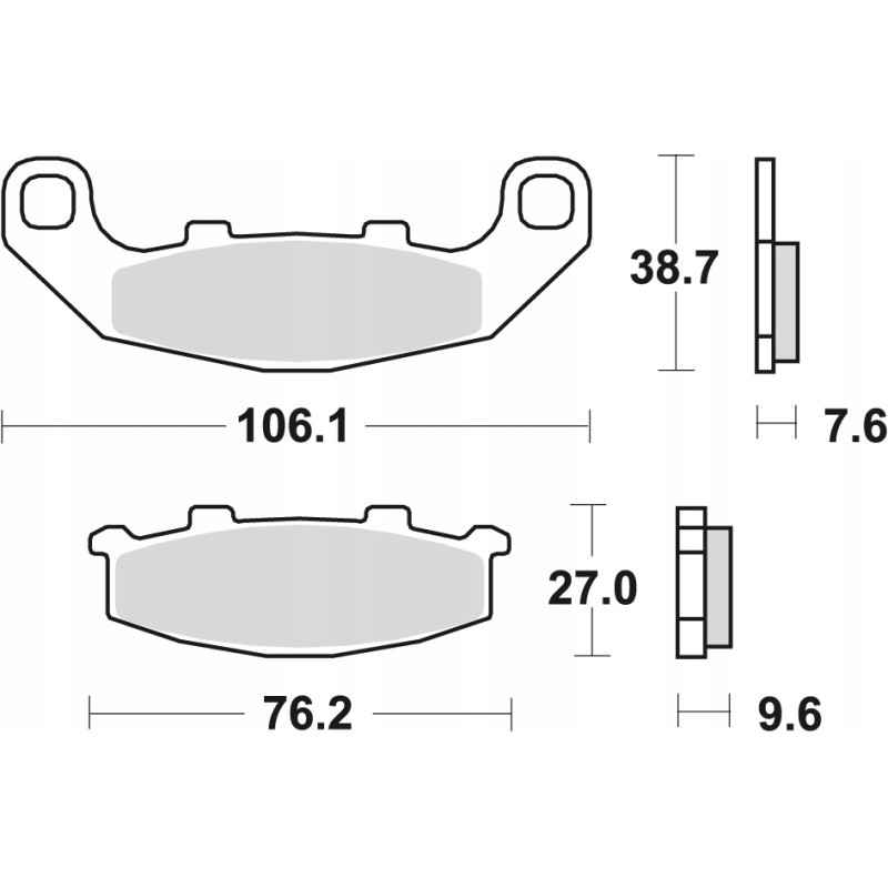 Trw brake pads kh141 organic kawasaki gpz500