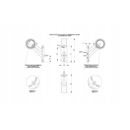 Diagonal front and rear LED marker lamp