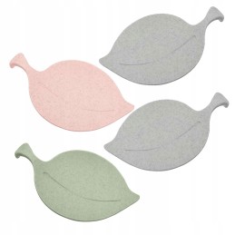 Leaf on snack saucers, 4 pcs
