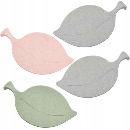 Leaf on snack saucers, 4 pcs