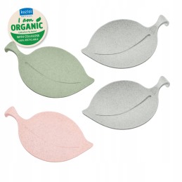 Leaf on snack saucers, 4 pcs