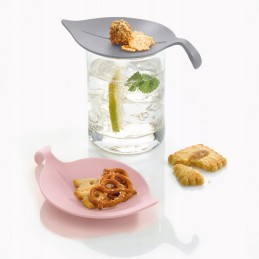 Leaf on snack saucers, 4 pcs