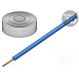 5 m x HELUKABEL - 51770 - Wire, H07Z-K, stranded, Cu, 1.5mm2, LSZH, blue, 450V,750V, Class: 5