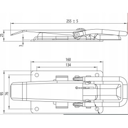 External side wall closure, galvanized steel