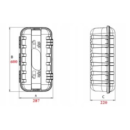 Container box for extinguishers 6kg daken strike abc