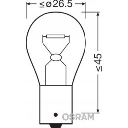 2x osram bulbs p21w 12v 21w ba15s 7506 02b
