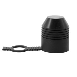 Black rubber towbar cover