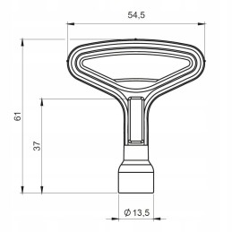 Manhole lock zz2, square key, 8 mm