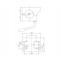 Support stud clamp for wheel clamp 60mm Winterhof