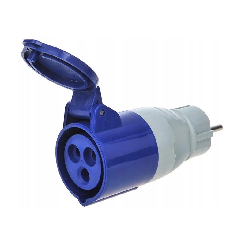 Cee plug adapter schuko socket with flap 230v