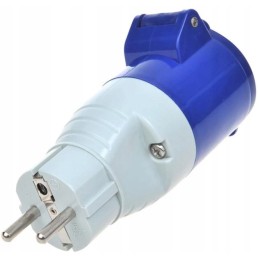 Cee plug adapter schuko socket with flap 230v