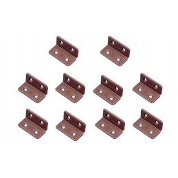 Plastic furniture hinge 40x44mm, 10pcs, brown