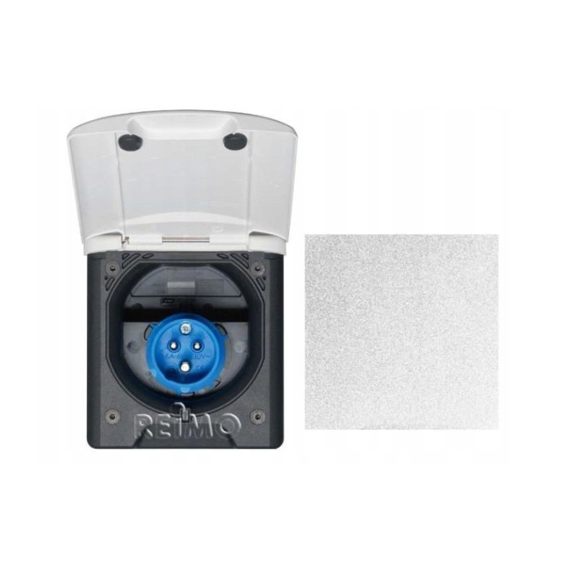 230v CEE power socket for a magnetic trailer