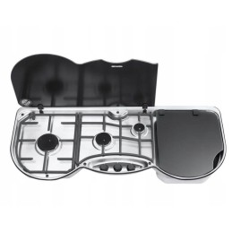 3-burner cooker with right cover, series 353