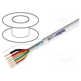 5 m x TASKER - C297 - Wire, 2x0.5mm2,6x0.22mm2, shielded,Al-PET foil, PVC FirestoP®