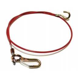 Emergency safety cable for the overrun brake