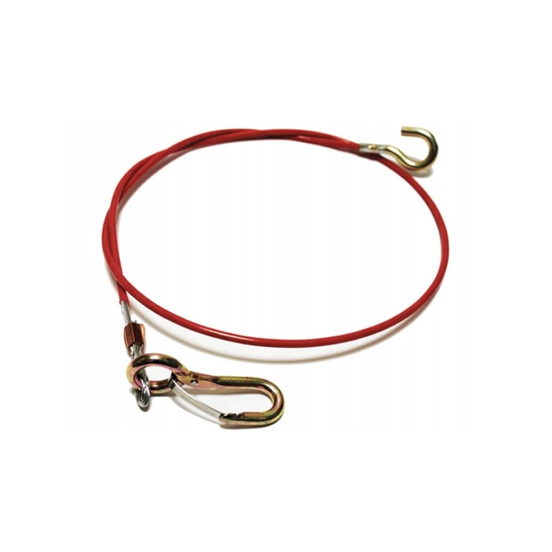 Emergency safety cable for the overrun brake