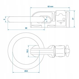 Airline cargo slat hook holder for securing cargo