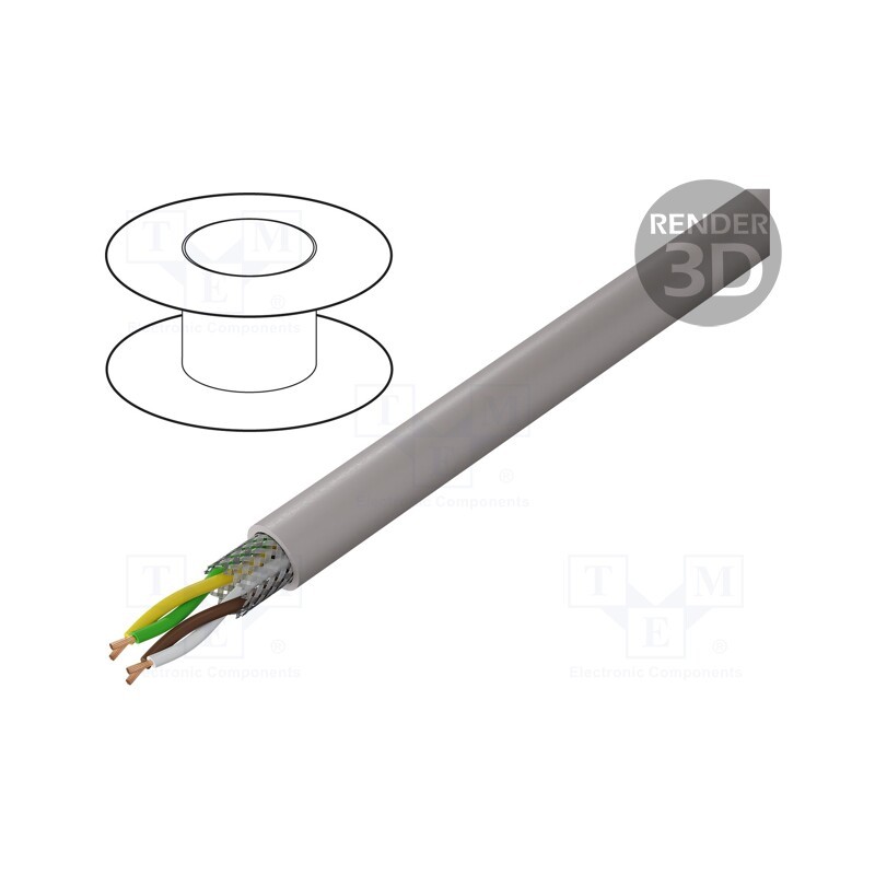 5 m x LAPP - 38402 - Wire, UNITRONIC® LiHCH (TP), 2x2x0.25mm2, LSZH, grey-beige, 60V