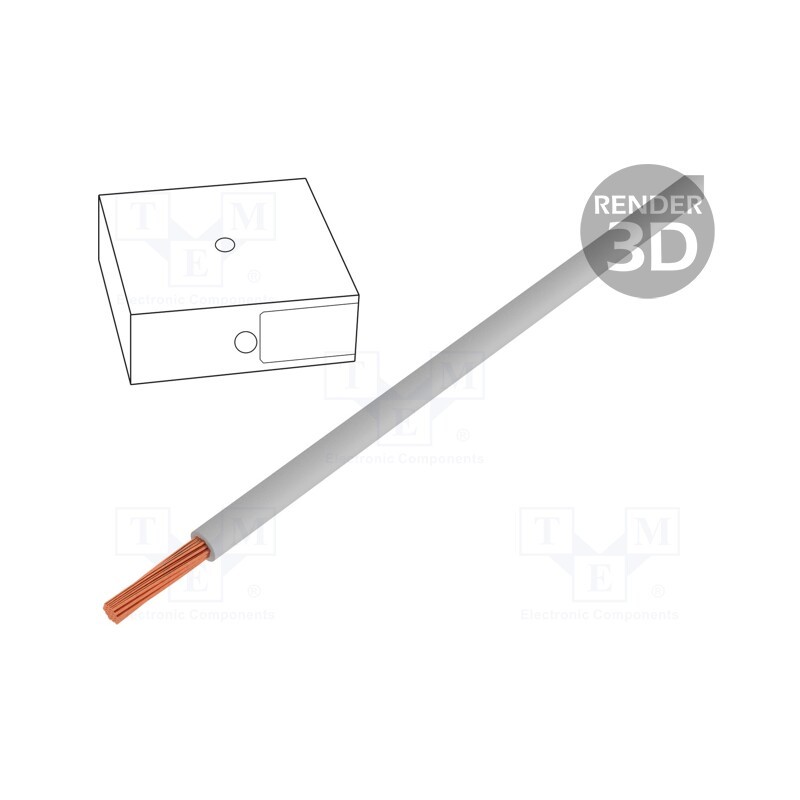 5 m x LAPP - 4520063 - Wire, H07V-K, stranded, Cu, 4mm2, PVC, grey, 450V,750V, 100m, Class: 5