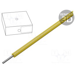 5 m x HELUKABEL - 46608 - Wire, SiD, 1x1.5mm2, solid, Cu, silicone, yellow, -60÷180°C, 100m