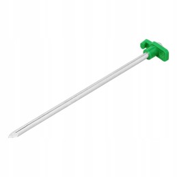 Tent peg pins with a green hook