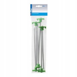 Tent peg pins with a green hook