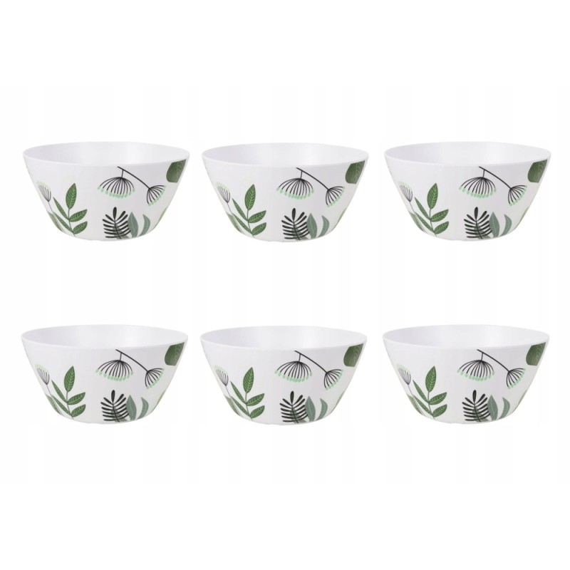 Flora melamine bowls 15x8 set of 6 pcs