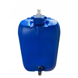 Tank container, bank, water canister with tap and dispenser, 30l