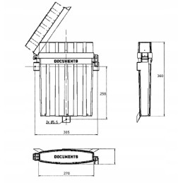 Customs document box, driver's container
