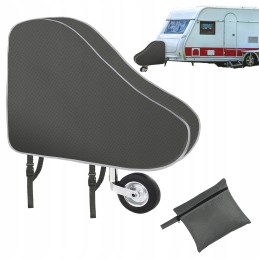 Drawbar cover, universal, adjustable, wear-resistant, waterproof, gray