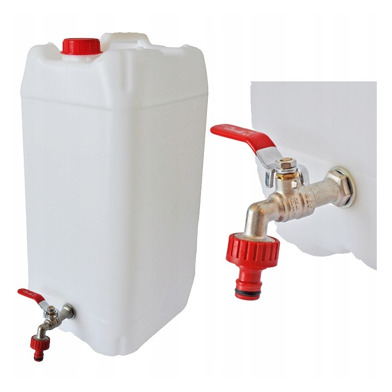 30 liter canister with a tap and a water tank