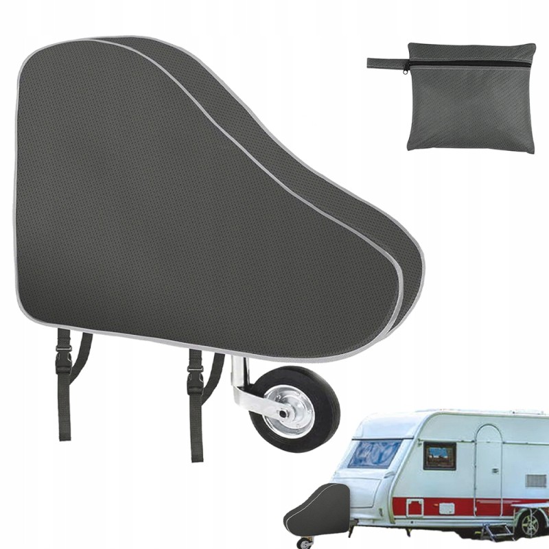 Drawbar cover, universal, adjustable, waterproof, wear-resistant, gray