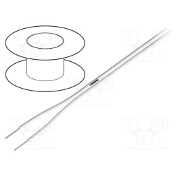 5 m x TASKER - TSK74 - Wire, 2x1.5mm2, OFC, stranded, silicone, white, -60÷180°C