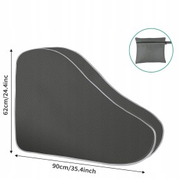 Drawbar cover, universal, adjustable, waterproof, wear-resistant, gray