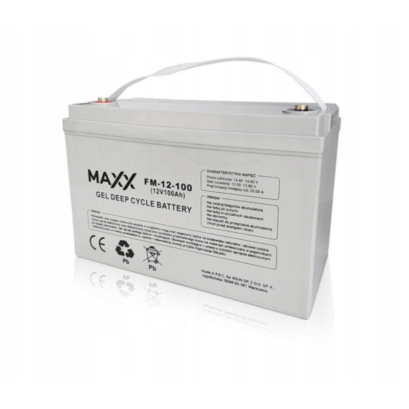 Gel battery 12 fm 100 100ah 12v