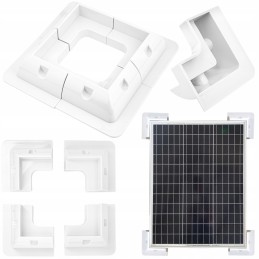 Corner mounting brackets for camper solar panels