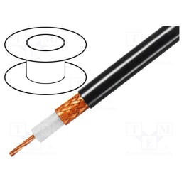 5 m x TASKER - RG213U - Wire: coaxial, RG213U, stranded, Cu, PVC, black, 100m, Øcable: 10.4mm